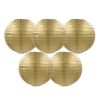 8 Inches 5 Pcs Golden Chinese Style Paper Lantern Blank Decorative Hanging Lanterns for Garden Party Wedding Lampshade - Default