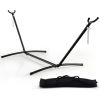 2-Person Hammock Stand with Carrying Bag for Yard - Black