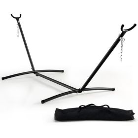 2-Person Hammock Stand with Carrying Bag for Yard - Black
