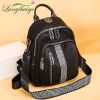 LANYIBAIGE Pockets Large Capacity Women Backpack High Quality PU Leather Vintage School Backpacks Female Shoulder Bags - Default Title