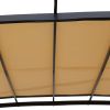 Universal Canopy Cover Replacement for 12x9 Ft Curved Outdoor Pergola Structure - khaki