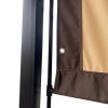 Universal Canopy Cover Replacement for 12x9 Ft Curved Outdoor Pergola Structure - khaki