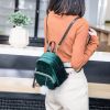 Fashion Backpack Women Mini Fur Ball School Bags - 1