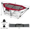 Portable Folding Hammock with Hammock Stand - Red