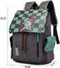 Afoxsos Japanese Anime Backpacks - Unisex Canvas Shoulder Bag for School and Office (10.6"x4.7"x16.5", Multicolors) - Demon Green