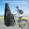Outdoor Sling Bag Crossbody Pack Chest Shoulder Backpack - Black - Mountaineering Bag