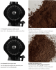 Electric coffee grinder commercial espresso grinding for bean bin capacity of 1000g 1000W - PSGEK43Sb