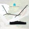 2-Person Hammock Stand with Carrying Bag for Yard - Black