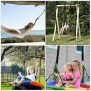 Tree Swing Hanging Straps Strong Hammock Chair Belts Kit - Black