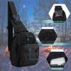 Outdoor Sling Bag Crossbody Pack Chest Shoulder Backpack - Black - Mountaineering Bag