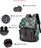 Afoxsos Japanese Anime Backpacks - Unisex Canvas Shoulder Bag for School and Office (10.6"x4.7"x16.5", Multicolors) - Demon Green