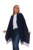 Fall Wraparound Full Body Scarf - Navy