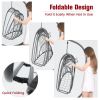 Hanging Folding Egg Chair with Stand Soft Cushion Pillow Swing Hammock - Red