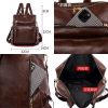 New Women Backpacks High Quality Leather Backpack Fashion School Bags Ladies Bagpack Designer Large Capacity Travel Backpacks - Brown