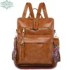 New Women Backpacks High Quality Leather Backpack Fashion School Bags Ladies Bagpack Designer Large Capacity Travel Backpacks - Brown