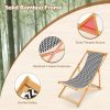Folding Outdoor Sling Chair with 3 Adjustable Position - As pic show - 1pcs
