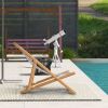 Folding Outdoor Sling Chair with 3 Adjustable Position - As pic show - 1pcs