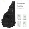 Outdoor Sling Bag Crossbody Pack Chest Shoulder Backpack - Black - Mountaineering Bag