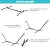2-Person Hammock Stand with Carrying Bag for Yard - Black
