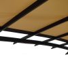 Universal Canopy Cover Replacement for 12x9 Ft Curved Outdoor Pergola Structure - khaki