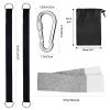 Tree Swing Hanging Straps Strong Hammock Chair Belts Kit - Black