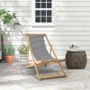 Folding Outdoor Sling Chair with 3 Adjustable Position - As pic show - 1pcs